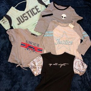 Girls shirts and crop tops